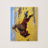 Frederic Remington Kunst “Een koude ochtend op de Legpuzzel (Verticaal)