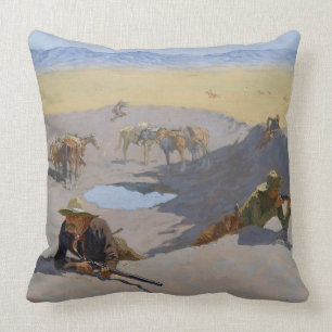 Frederic Remington Kunst“Gevecht om het watergat” Kussen