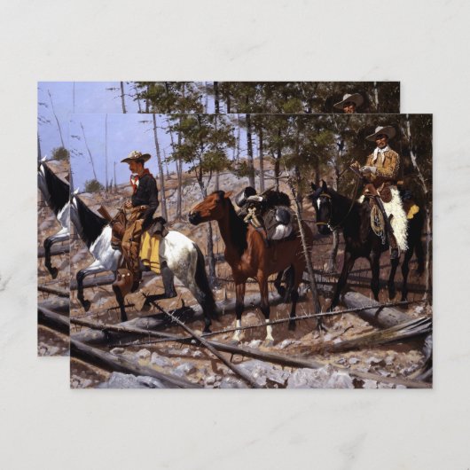 Frederic Remington Prospecting for Cattle Range Briefkaart (Voorkant / Achterkant)