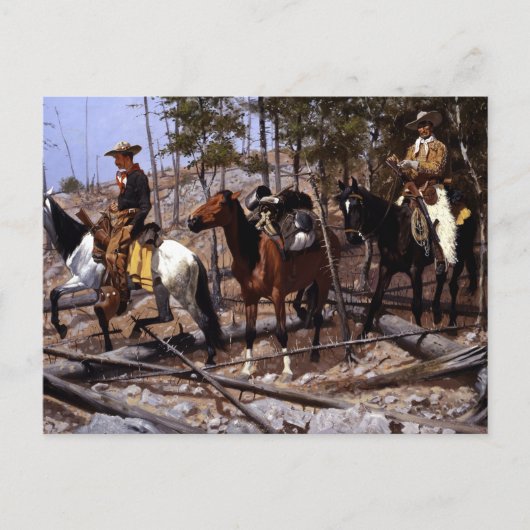 Frederic Remington Prospecting for Cattle Range Briefkaart (Voorkant)