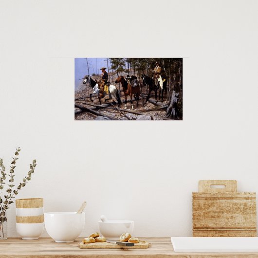 Frederic Remington Prospecting for Cattle Range Poster (Keuken)