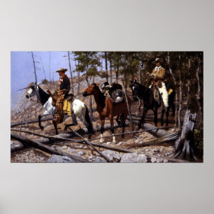 Frederic Remington Prospecting for Cattle Range Poster