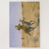 Frederic Remington The Flight 1895 Legpuzzel (Verticaal)