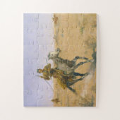 Frederic Remington The Flight 1895 Legpuzzel (Verticaal)