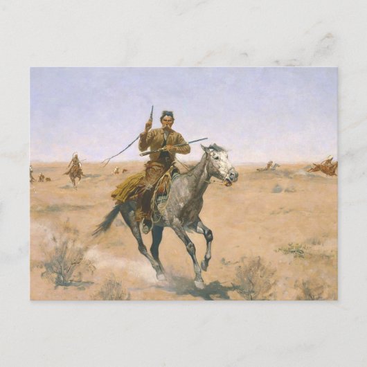 Frederic Remington - The Flight Briefkaart (Voorkant)