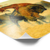 Frederic Remington Western Art "Episode - Buffalo Foto Afdruk (Hoek)