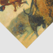 Frederic Remington Western Art "Episode - Buffalo Tissuepapier (Detail)