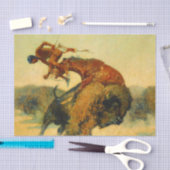Frederic Remington Western Art "Episode - Buffalo Tissuepapier (Craft)