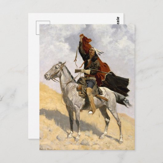 Frederic Remington Western Art “Het Dekensignaal Briefkaart (Voorkant / Achterkant)