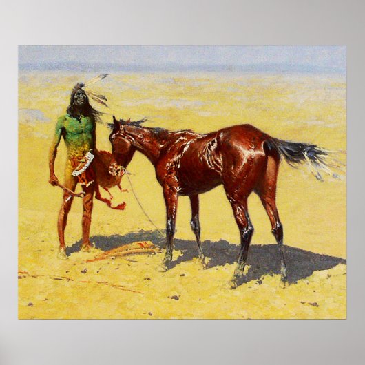 Frederic Remington Western Art "Hunted Down" Poster (Voorkant)
