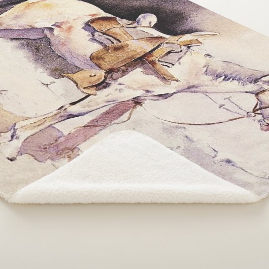 Frederic Remington Western Art Mexicaans Paard Sherpa Deken (3/4)