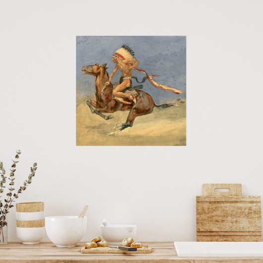 Frederic Remington Western Art "Pony War Dance" Poster (Keuken)