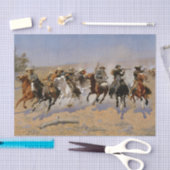 Frederic Remington Western Art “Stormloop naar het Tissuepapier (Craft)