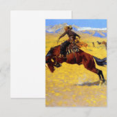 Frederic Remington Westerne Art "A Cold Morning" Bedankkaart (Voorkant / Achterkant)