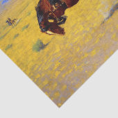 Frederic Remington Westerne Art "A Cold Morning" Tissuepapier (Detail)