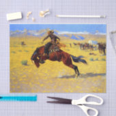 Frederic Remington Westerne Art "A Cold Morning" Tissuepapier (Craft)