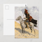 Frederic Remington Westerne art "Het geblanksignaa Briefkaart (Voorkant / Achterkant)