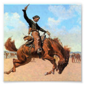 Frederic Remington Westerne Art "The Buck Jumper" Foto Afdruk (Voorkant)