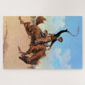 Frederic Remington Westerne Art "The Buck Jumper" Legpuzzel (Horizontaal)