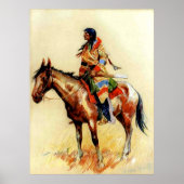 Frederic Remington Westerne Indiase kunst "A Breed Poster (Voorkant)