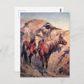 Frederic Remington Westerne kunst "Apache Ambush" Briefkaart (Voorkant / Achterkant)