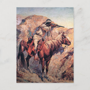 Frederic Remington Westerne kunst "Apache Ambush" Briefkaart