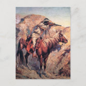 Frederic Remington Westerne kunst "Apache Ambush" Briefkaart (Voorkant)