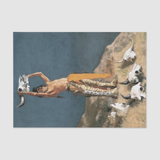 Frederic Remington Westerne kunst: "De boer veroor Tissuepapier (Voorkant)