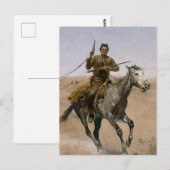 Frederic Remington Westerne kunst "De vlucht" Briefkaart (Voorkant / Achterkant)