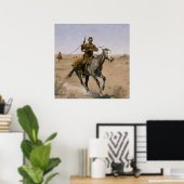 Frederic Remington Westerne kunst "De vlucht" Poster (Thuiskantoor)