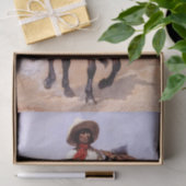 Frederic Remington Westerne kunst: een ouderwetse Tissuepapier (Geschenk)