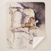 Frederic Remington Westerne Kunst Mexicaanse Pony Sherpa Deken (Voorkant)