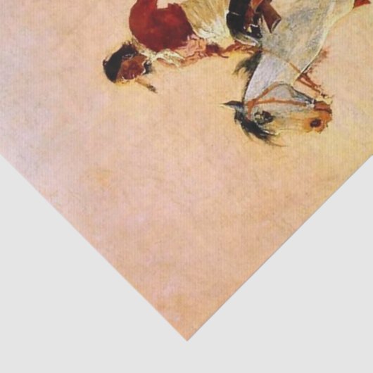 Frederic Remington Westerne kunst "Modern Comanche Tissuepapier (Detail)