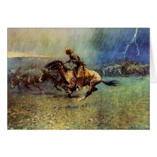 Frederic Remington Westerne kunst "The Stampede"