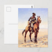 Frederic Remington Westerne kunst "Zwarte Cavalrym Briefkaart (Voorkant / Achterkant)