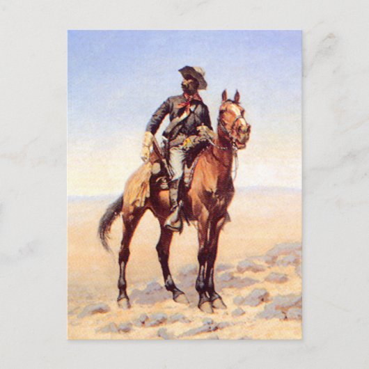 Frederic Remington Westerne kunst "Zwarte Cavalrym Briefkaart (Voorkant)