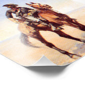 Frederic Remington Westerne kunst "Zwarte Cavalrym Foto Afdruk (Hoek)