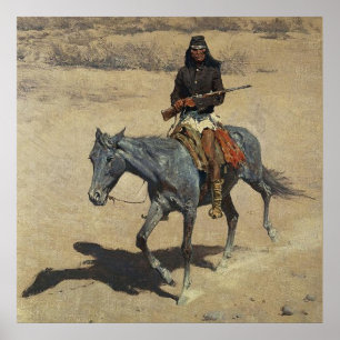 Frederic Remington Westerse Kunst “Apache-verkenne Poster