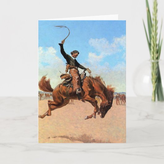 Frederic Remington Westerse Kunst “Bronco Buster” Kaart (Voorkant)
