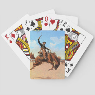 Frederic Remington Westerse Kunst “Bronco Buster” Speelkaarten
