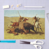 Frederic Remington Westerse Kunst “Buffeljacht” Tissuepapier (Craft)