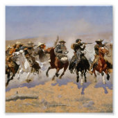 Frederic Remington Westerse Kunst “Dash For The Ti Foto Afdruk (Voorkant)