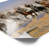 Frederic Remington Westerse Kunst “Dash For The Ti Foto Afdruk (Hoek)