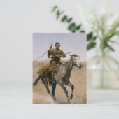 Frederic Remington Westerse Kunst “De Vlucht” Briefkaart (Staand voorkant)