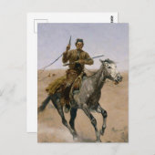 Frederic Remington Westerse Kunst “De Vlucht” Briefkaart (Voorkant / Achterkant)