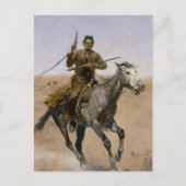 Frederic Remington Westerse Kunst “De Vlucht” Briefkaart (Voorkant)