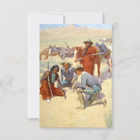 Frederic Remington Westerse Kunst “Een kaart in he (Voorkant)