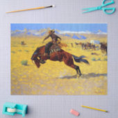Frederic Remington Westerse Kunst “Een Koude Ochte Tissuepapier (Craft)
