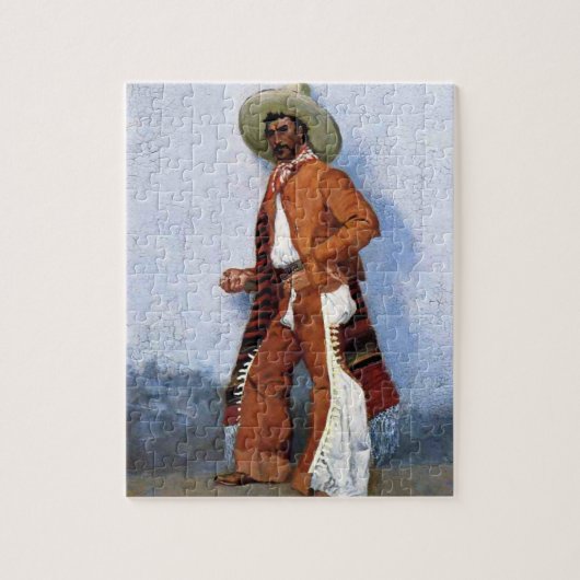 Frederic Remington Westerse Kunst “Een Vaquero” Legpuzzel (Verticaal)