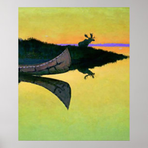 Frederic Remington Westerse Kunst “Komend naar de Poster